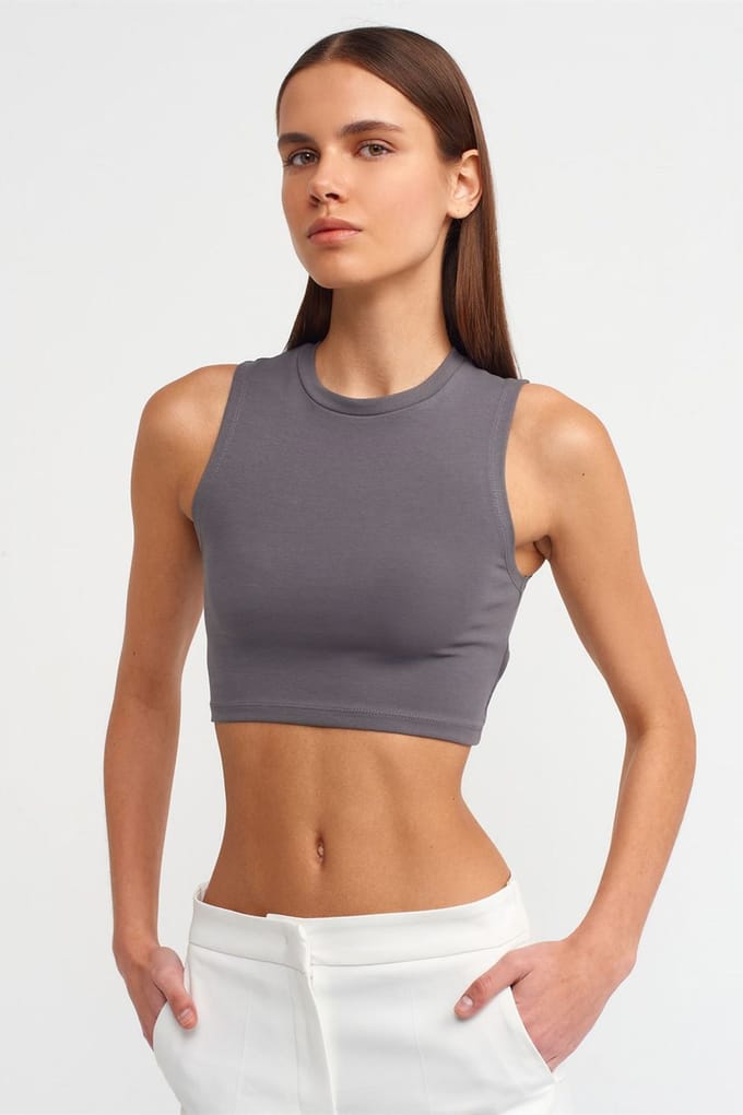 Mouwloze Crop Top Van Katoenen Jersey
