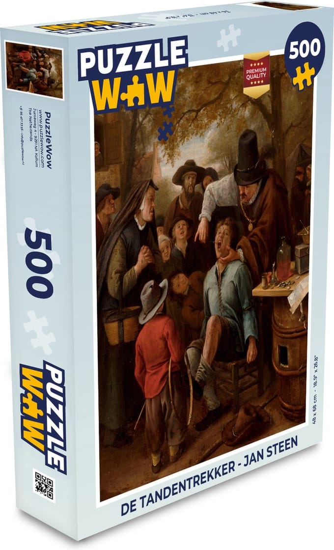 Puzzel De tandentrekker - Jan Steen - Legpuzzel - Puzzel 500 stukjes