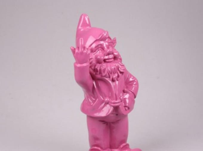 STOOBZ F*ck you kabouter 30 cm roze - Fuchsia