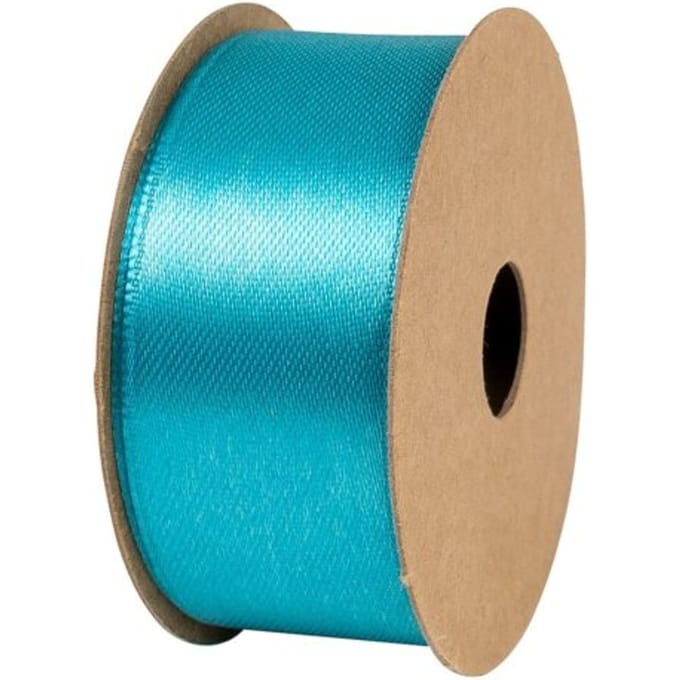 Stewo satijnen cadeaulint, formaat 25 mm. x 4 m., kleur turquoise