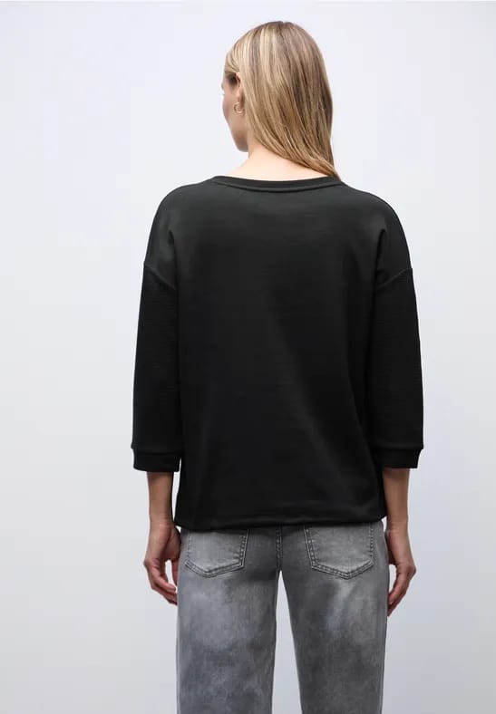 Gestructureerd gemengd shirt