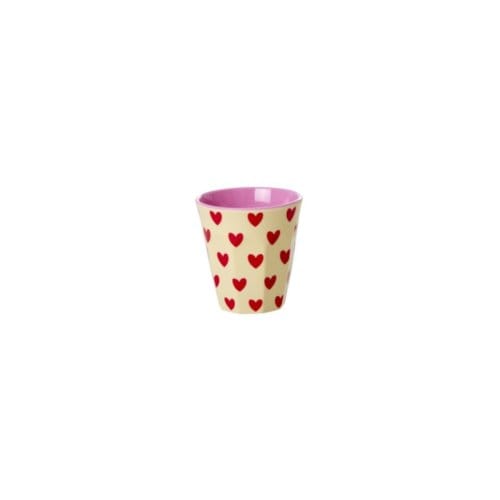Rice melamine espressobeker darling hearts creme