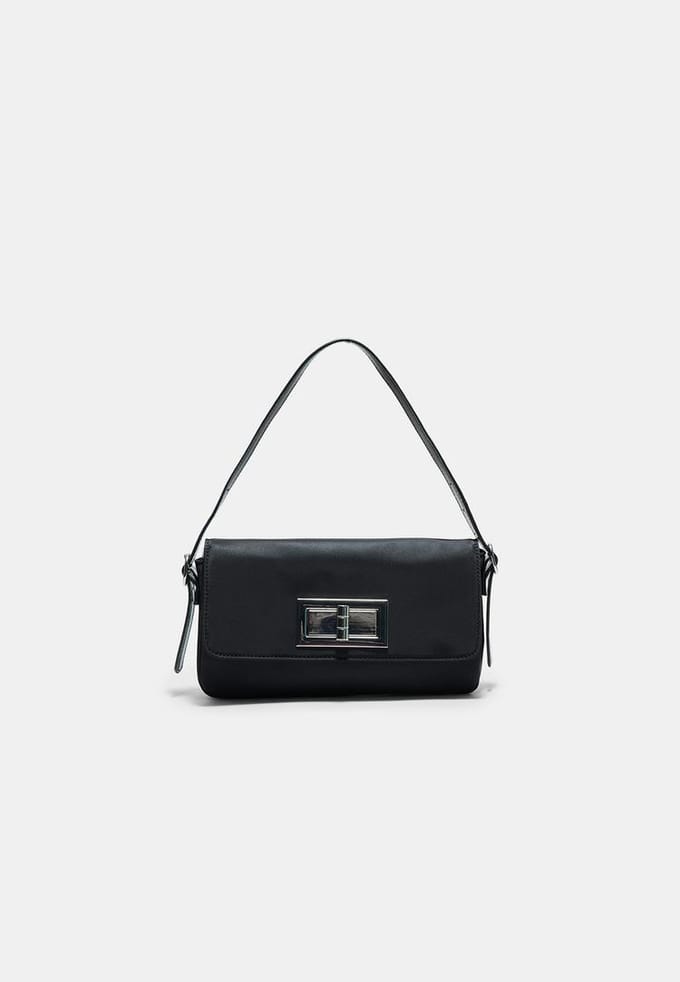 Stradivarius Schoudertas met studs  Zwart OS