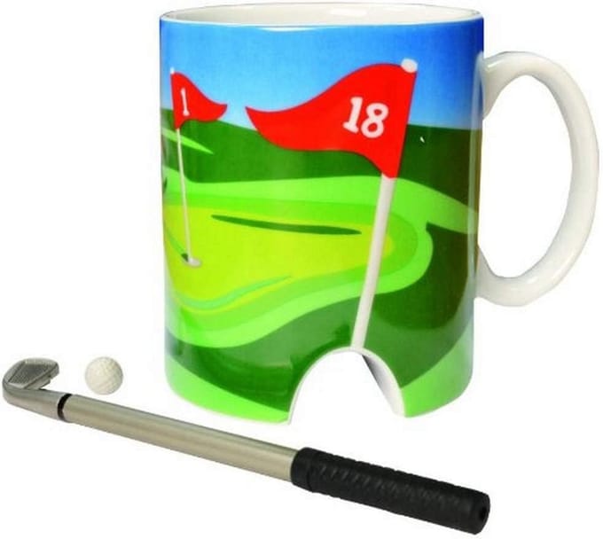 Golf Mok met Mini Putter en Bal - Leuk Cadeau voor Golfers