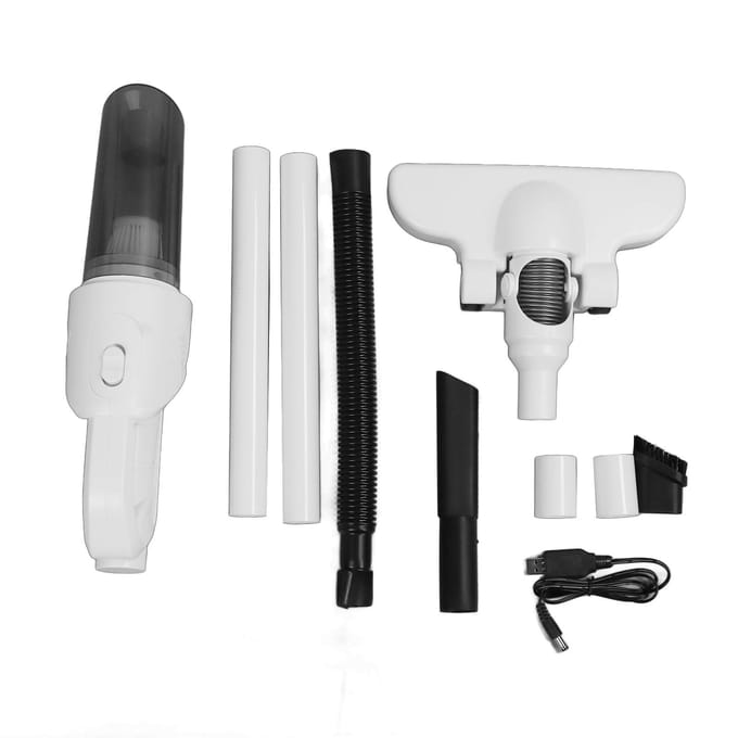 Aspirateur balai léger 2 en 1, aspiration puissante, sans fil, multi-surfaces white
