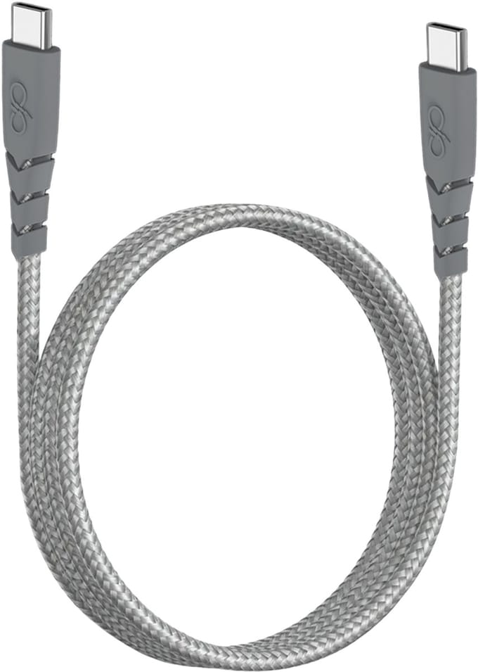 Force Case, USB-C naar USB-C Oplaadkabel 3A - Ultra-Resistant - Grijs - 1.2m, Grijs