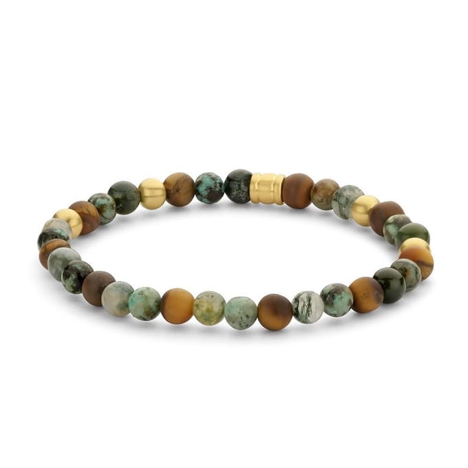 Frank 1967 7FB-0461 natuurstenen armband - stretch - gemengde kleuren