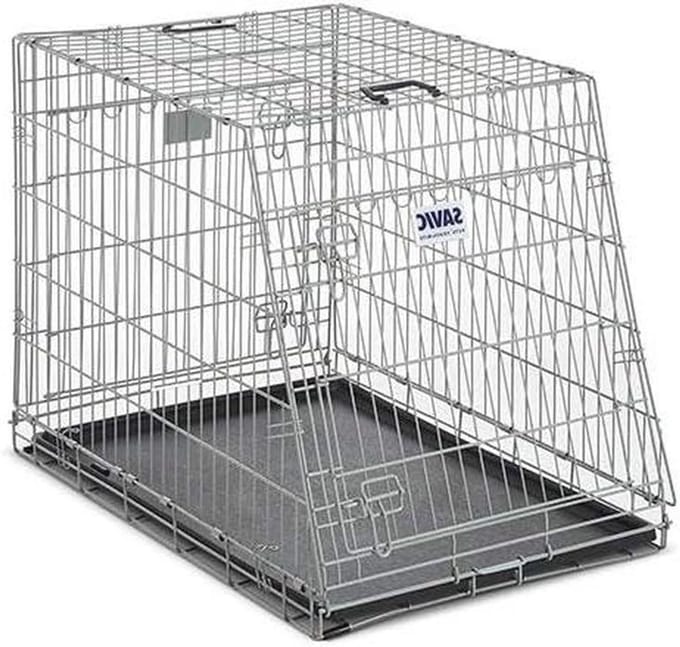Honden Bench - Reis Kooi - Veilig Vervoer - Schuine Deur - 91 Cm - Metaal