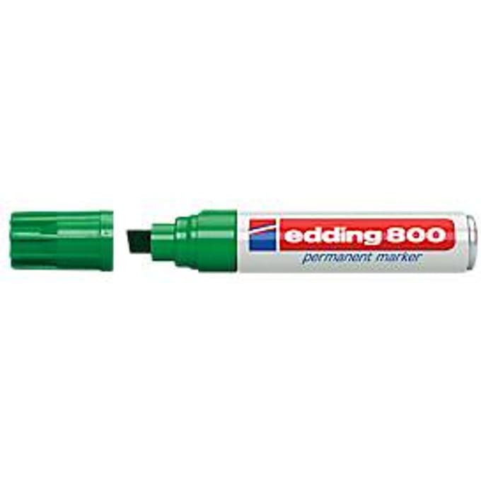 edding 800, m. wigvormige punt, 4-12 mm, groen, 5 stuks