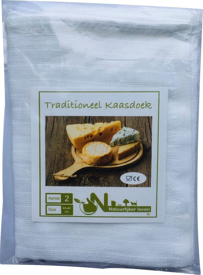 Traditioneel Kaasdoek 40x40 cm 2 stuks - Passeerdoek