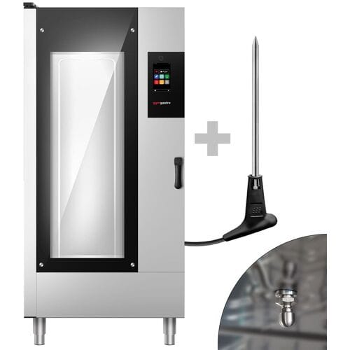 GGM Gastro Kombidämpfer - Touch - 20x GN 1/1 oder 10x GN 2/1 - inkl. Waschsystem, Temperaturfühler & Gestellwagen