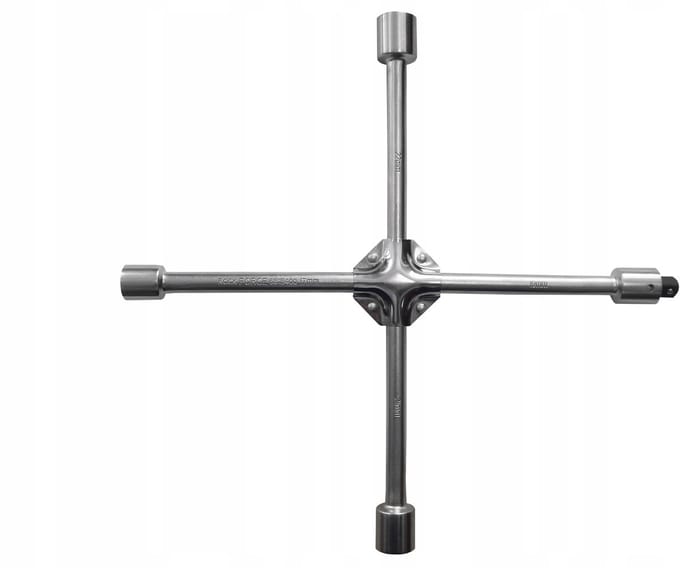 Rock Force RF-681B400 – Kruissleutel – 17-19-21-22 mm – Adapter 1/2" – Staal CrV