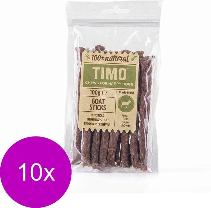 Timo Sticks 100 g - Hondensnacks - 10 x Geit