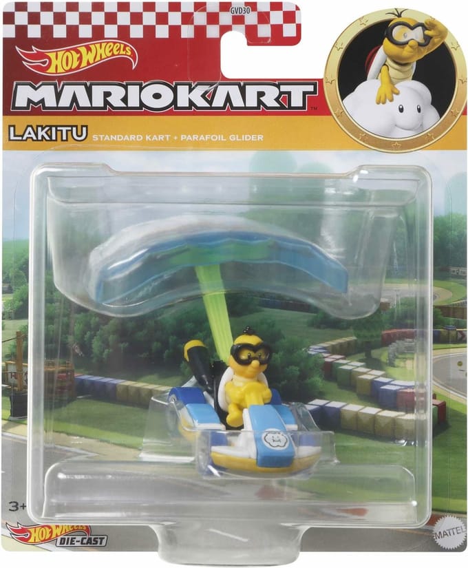 Hot Wheels - Mariokart - Lakitu - Kart + Glider - 1:64