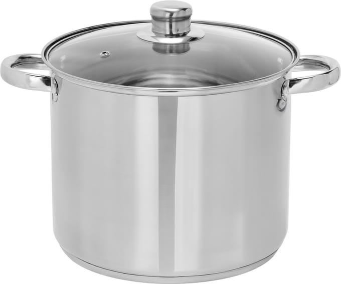 Infinity Goods Soeppan - Glazen Deksel - 9L - 24 CM - Inductie En Gas - Vaatwasserbestendig - RVS