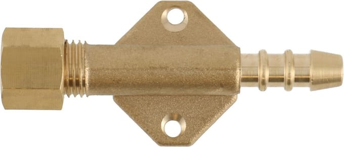 Gimeg Slangpilaar met Knelkoppeling 6/8 mm op muurplaat