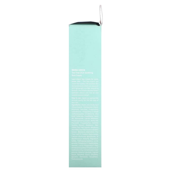 Bringgreen, Tea Tree Cica Soothing Sun Cream, SPF 50+ PA++++, 1.69 fl oz (50 ml) white