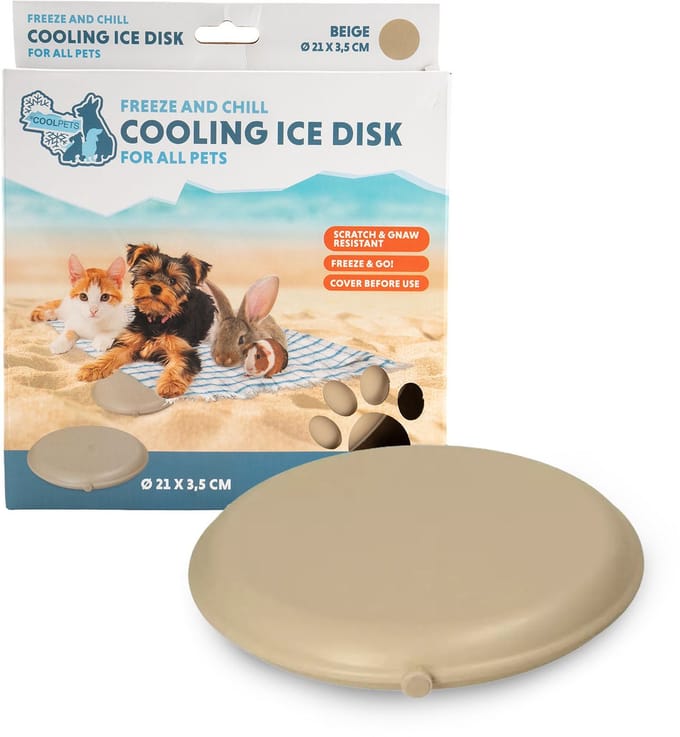 CoolPets Cooling Ice Disc Beige - Verkoeling voor Huisdieren - Verkoelende Schijf - Beige
