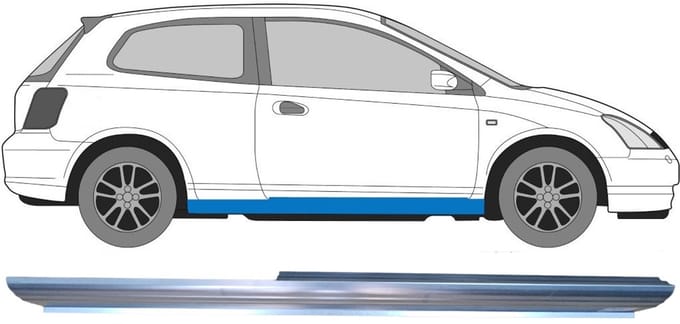 Reparatie dorpel voor Honda Civic 2001-2005 / Rechts