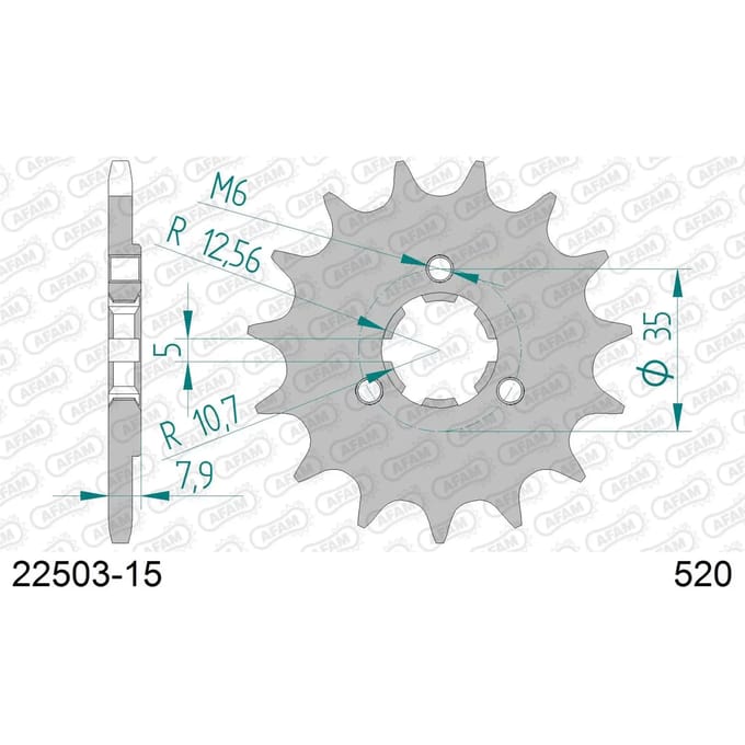 Tandwiel Afam 520 15 dents