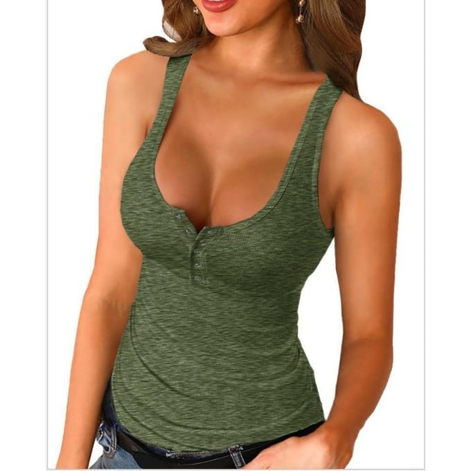 Code mural Sans manches I-forme Mode de rue Coupe slim Couleur unie Débardeur de base 5XL brown
