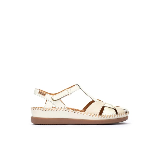 Pikolinos Off-white leren sandalen Cadaques