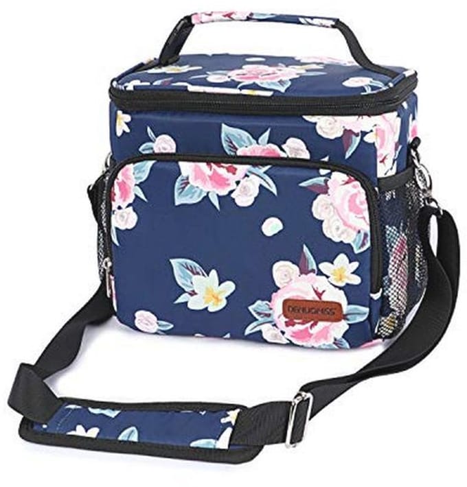 Draagbare Koeltas - Lunch Tas voor School, Kantoor en Picknick - Grote Capaciteit - Waterdicht Polyester - Donkerblauw