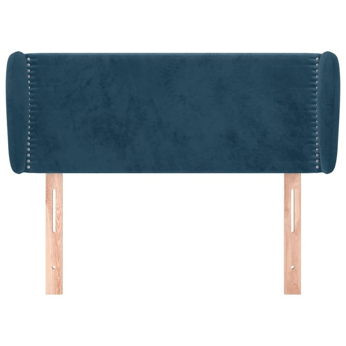 vidaXL Hoofdbord met randen 103x23x78/88 cm fluweel donkerblauw