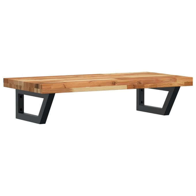 vidaXL - Badkamer - wandschap - staal - en - massief - acaciahout