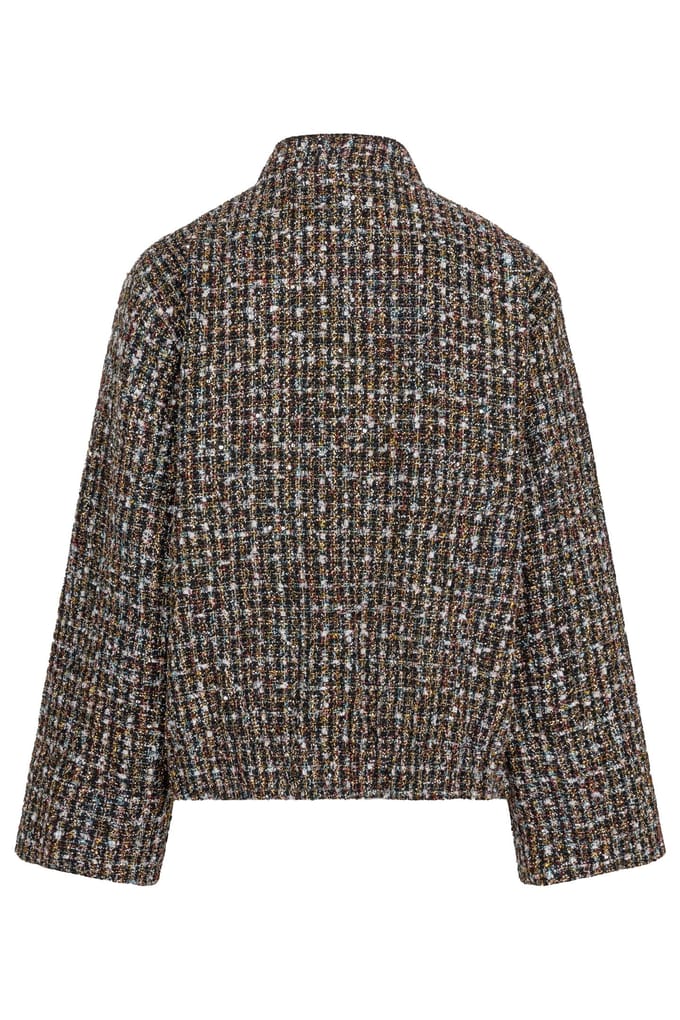 EsQualo Jacket Bomber Tweed Black Maat: 36 | Bomberjacks Outlet | Dames | Zwart