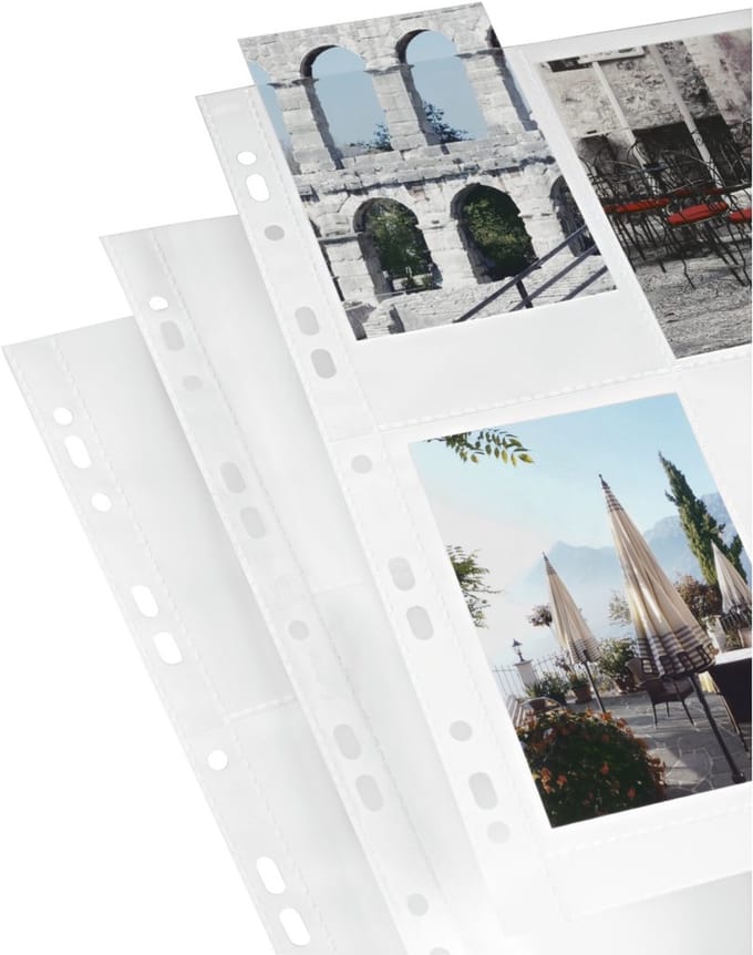 Hama Fotohoezen - A4 Formaat - 2x2 - Wit - 10x15 cm - 10stk.