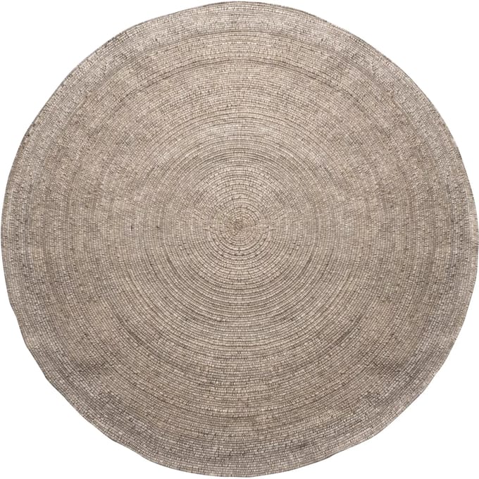 WOOOD Utopia Vloerkleed - Wol/Katoen - Naturel - 1x200x200