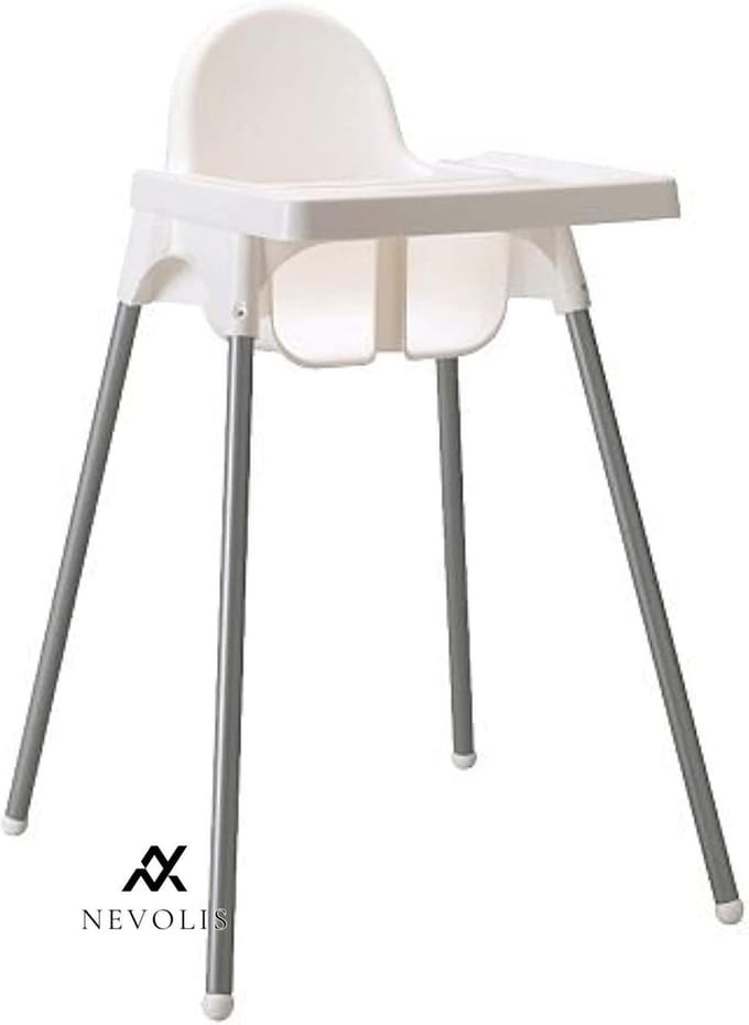 Nevolis Antilop Kinderstoel met Dienblad - Wit - Baby - Kinderen .