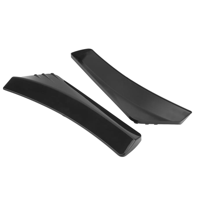 2 stuks Glanzend Zwarte Bumper Lip Diffuser Splitter Hoekwrap Anti-Krasbeschermer Universeel voor Auto gray