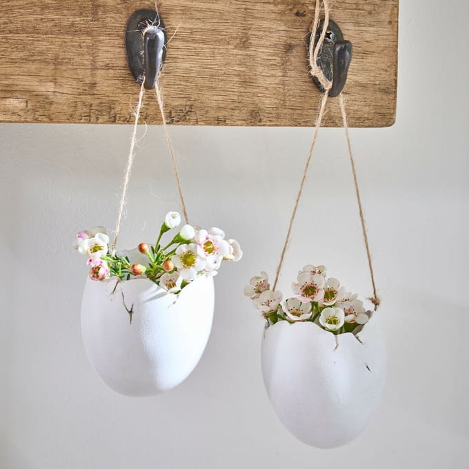 LOBERON Hangvaas set van 2 Nalena wit