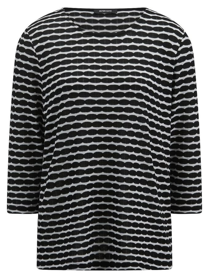 Shirt 3/4-mouwen Van Peter Hahn zwart