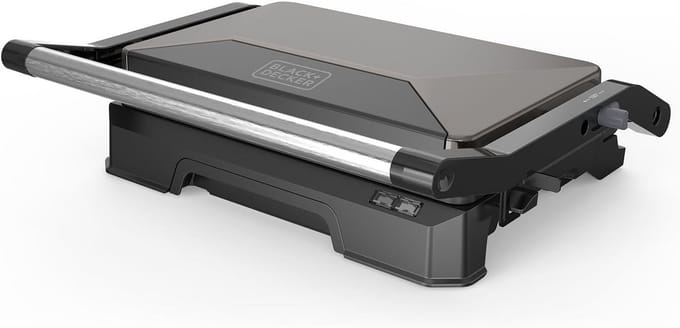 Elektrische Contactgrill met 180° Opening voor Panini's en Meer