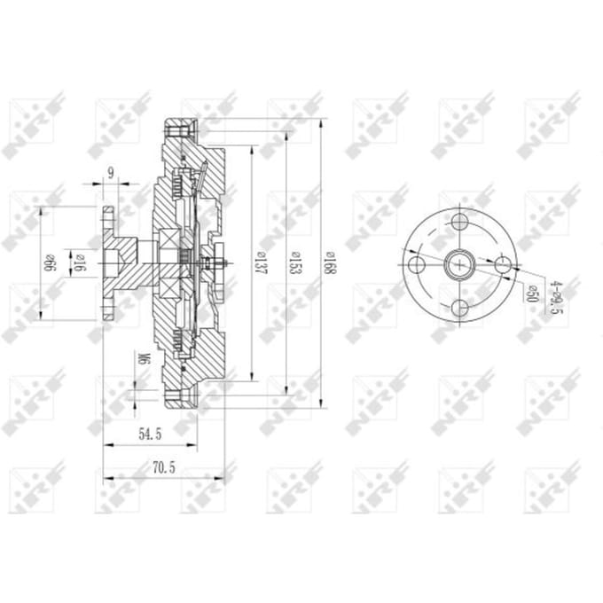 Koppeling, radiatorventilator NRF 49630