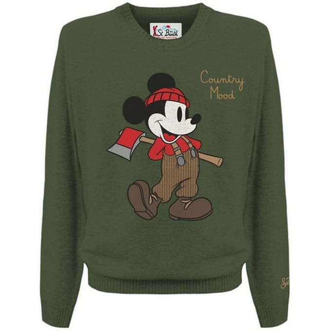hoodie man mc2 heilige Barth - reiger licht mickey hout 52 patch - groen