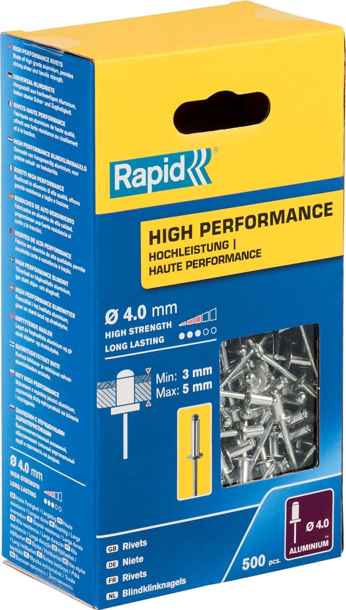 Klinknagels Rapid 5001432 Ø 4 x 8 mm