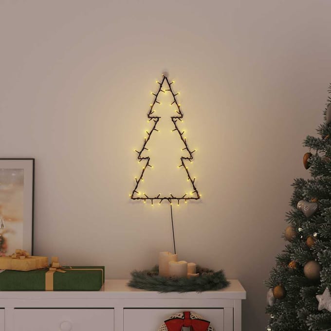 vidaXL - Kerstverlichting - kerstboom - silhouet - 80 - LEDs - warm - wit