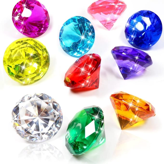 Dailygoods- Diamanten Decoratieve Steentjes - Kleurrijke