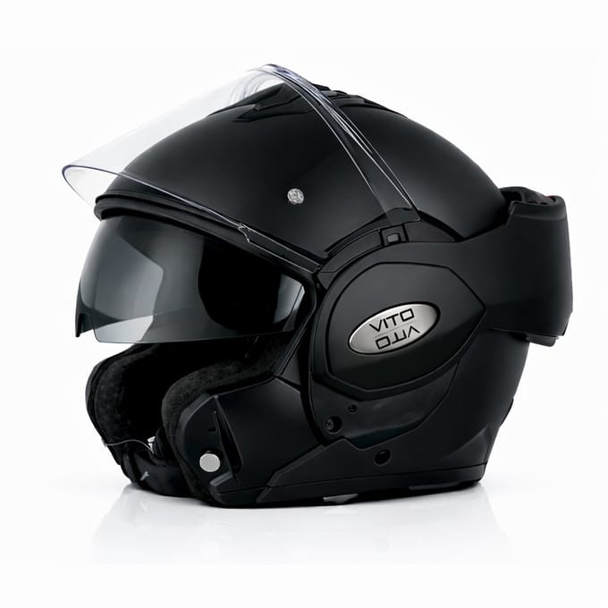 Vito Reverse Matt Black - Systeemhelm - Maat M - Scooterhelm - ECE 22-06 gekeurd