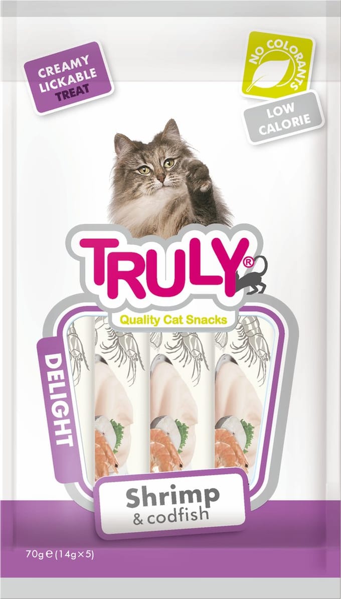 Truly - Shrimp & Codfish Creamy Lickable - Kattensnack