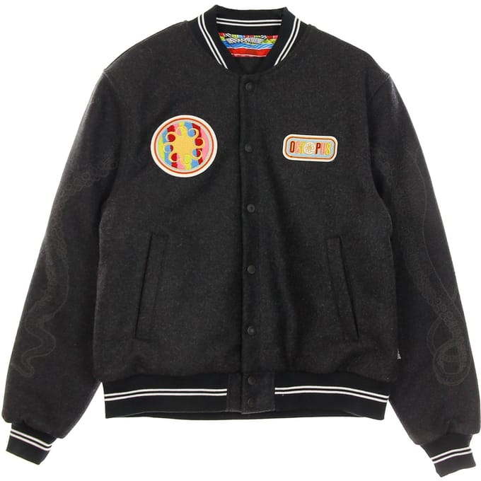 Legacy Patch Heren Collegejack Donkergrijs