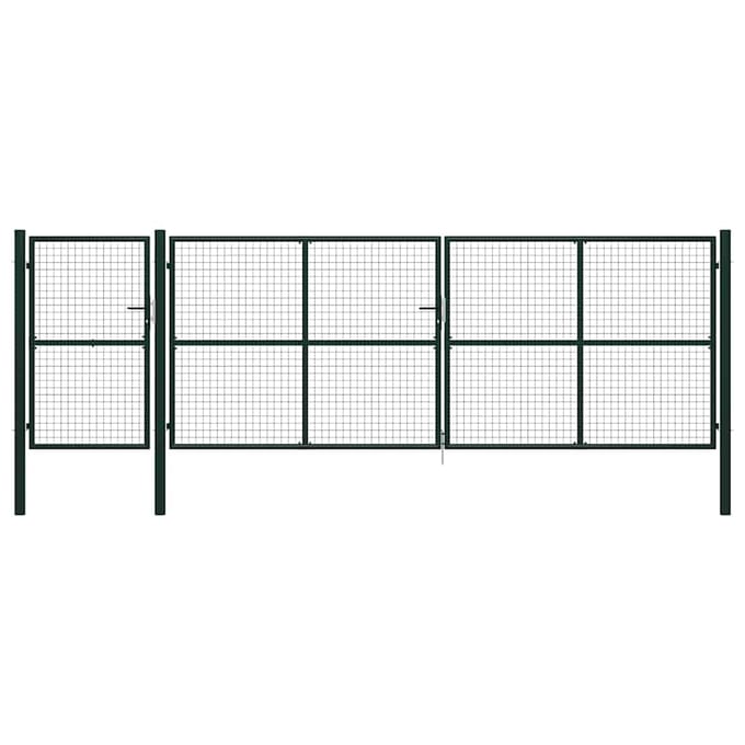 vidaXL Tuinpoort staal 500x150 cm groen