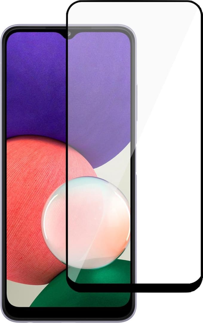 Screenprotector geschikt voor Samsung Galaxy A22 4G - Screen Protector Glas Full