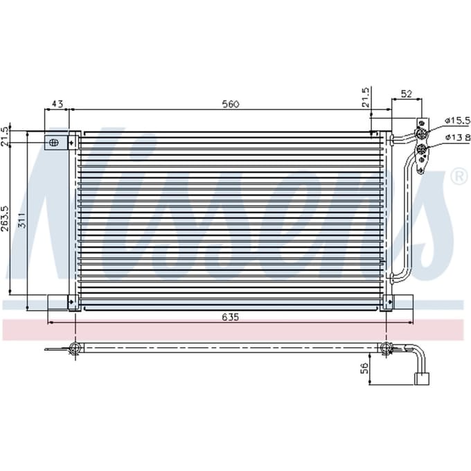 Condensator, airconditioning NISSENS 94527
