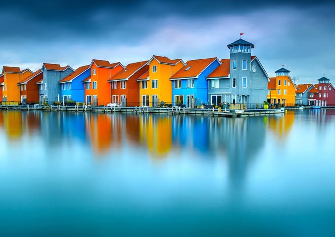 Enjoy Puzzle legpuzzel Groningen waterhuizen Nederland 1000 stukjes.