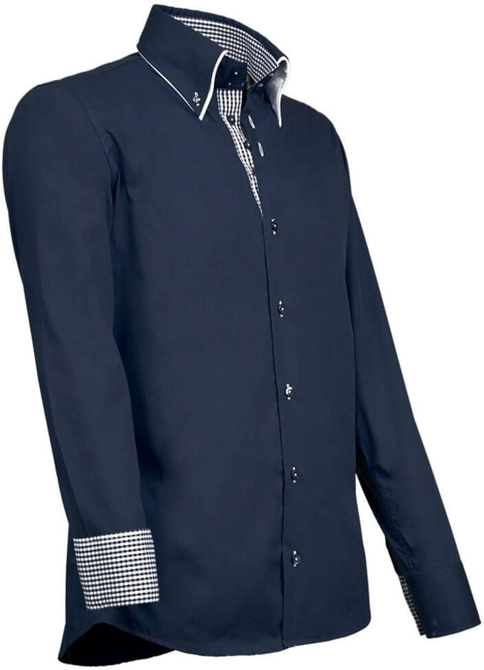 Giovanni Capraro herenoverhemd 909 | Donkerblauw | Maat XL
